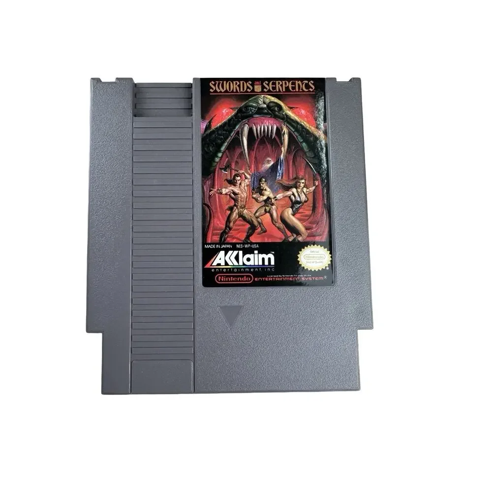 Swords and Serpents (Nintendo NES, 1990) Complete CIB Box Manual Poster Tested